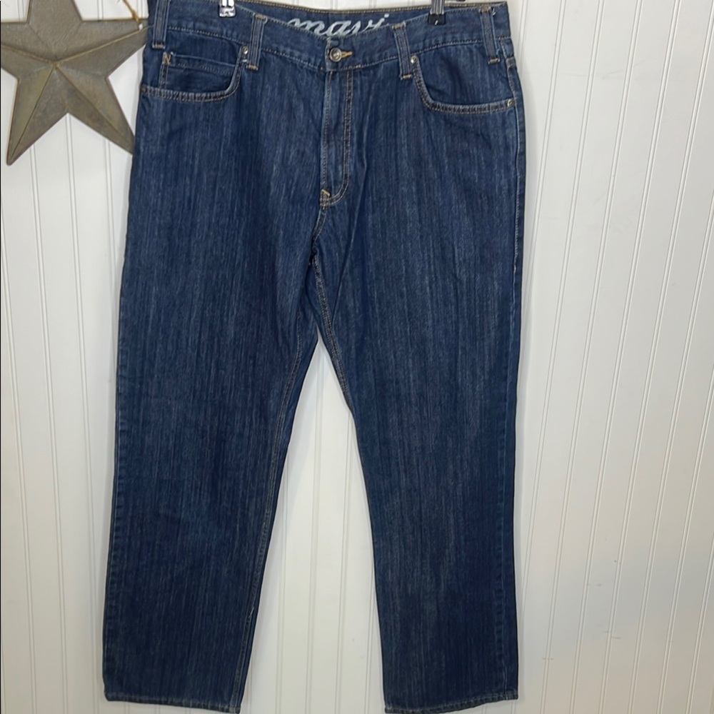 Mavi Mens Dark Wash Straight Jeans Size 38X32